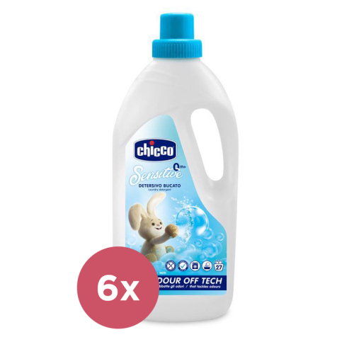 6x CHICCO Prostředek prací dětský Sensitive 1,5 l