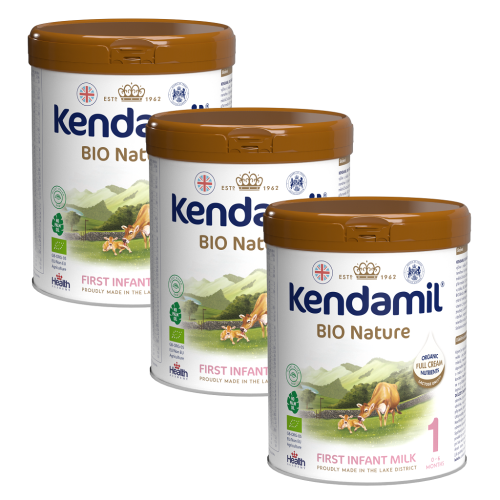 3x KENDAMIL Kojenecké BIO nature mléko 1 (800 g) DHA+