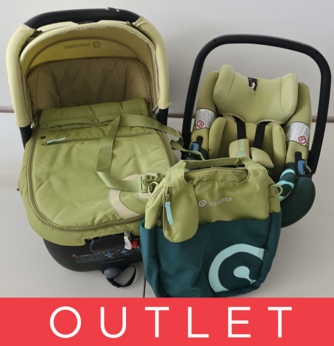 Concord neo travel set green / hluboká korbička, autosedačka, taška /
