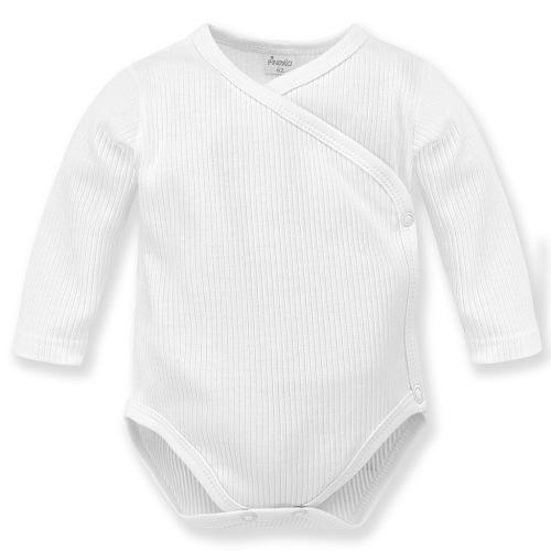 PINOKIO Body vroubkované zavinovací dlouhý rukáv Lovely Day uni bílá vel. 56