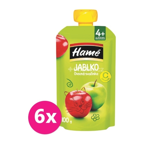 6x HAMÉ Ovocná svačinka Jablko 100 g