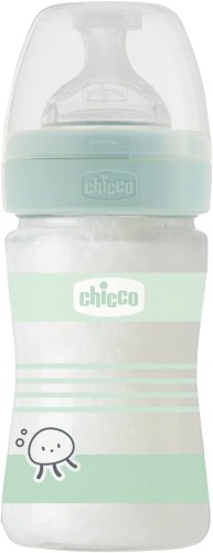 CHICCO Láhev kojenecká sklo Well-being silikon 150ml uni