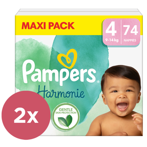 2x PAMPERS Plenky jednorázové Harmonie vel. 4 (74 ks) 9-14 kg