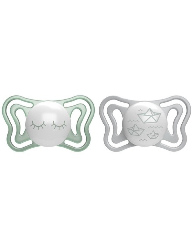 CHICCO Dudlík Physio Light silikonový noční 16-36m, 2ks