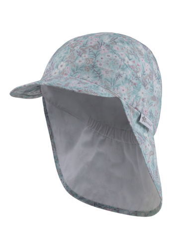 STERNTALER Kšiltovka s ochranou krku bavlna UV50+ světlá tyrkysová holka- 47 cm 9-12 m