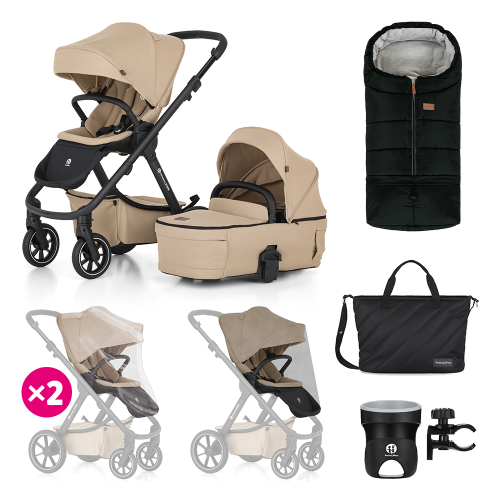 PETITE&MARS SET XXL Kočárek kombinovaný ICON 2V1 RWS Mocha Beige