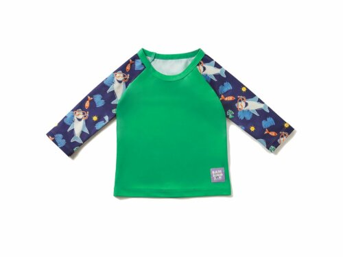BAMBINO MIO Triko dětské do vody s rukávem, UPF 40+, Ocean, 7-9 kg -6-12 m