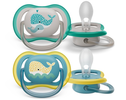 Philips AVENT Šidítko Ultra air Obrázek 18m+ (velryba), 2ks