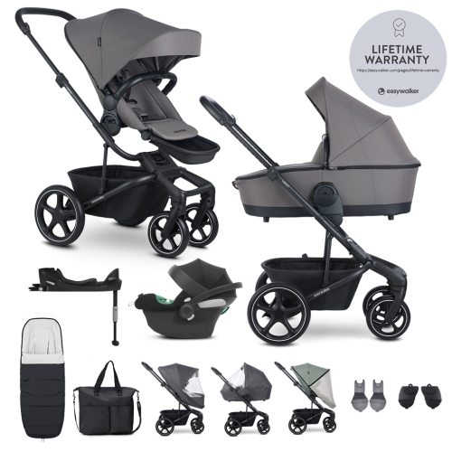 EASYWALKER Kočárek kombinovaný Harvey⁵ Pebble Grey XXL RWS + CYBEX Aton B2 i-Size + základna