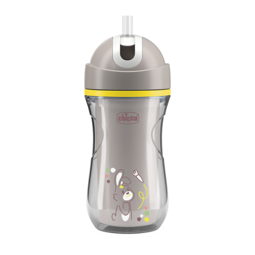 CHICCO Hrneček Sport se slámkou grey, 14m+