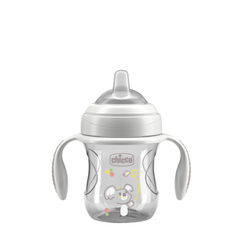 CHICCO Hrneček Transition učicí s držadly grey, 4m+