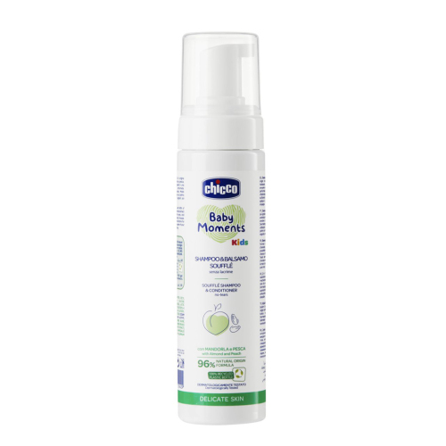 CHICCO Šampon a kondicionér na vlasy soufflé Baby moments Kids 150ml, 0m+
