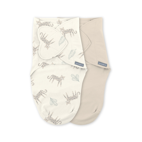 INGENUITY Zavinovačka SwaddleMe™  Ulitka bavlna Born free 2ks 0,5 TOG 0-3m