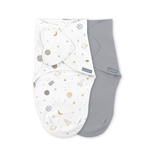 INGENUITY Zavinovačka SwaddleMe™  Ulitka bavlna Sunset space 2ks 0,5 TOG 0-3m