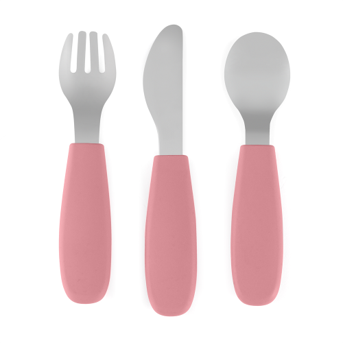 PETITE&MARS Sada příborů s nerezové oceli Take&Match Dusty Rose 12m+