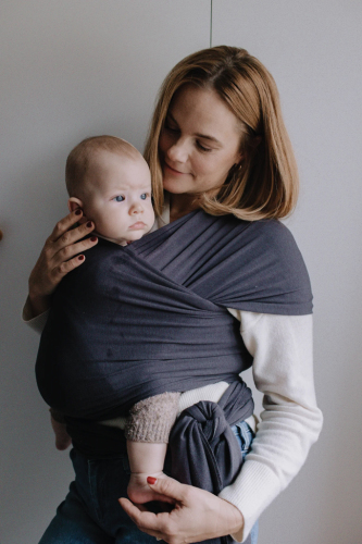 BOBA Nosítko dětí / šátek Serenity Wrap - Charcoal