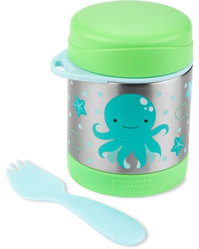 SKIP HOP Zoo Termoska na jídlo se lžičko/vidličkou Chobotnice 325 ml, 3+