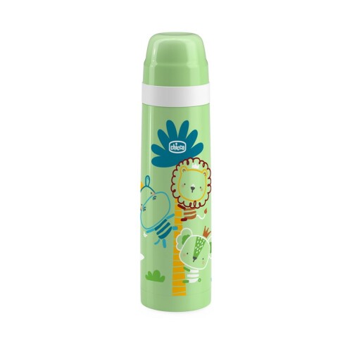 CHICCO Termoska zelená s obrázky 500 ml