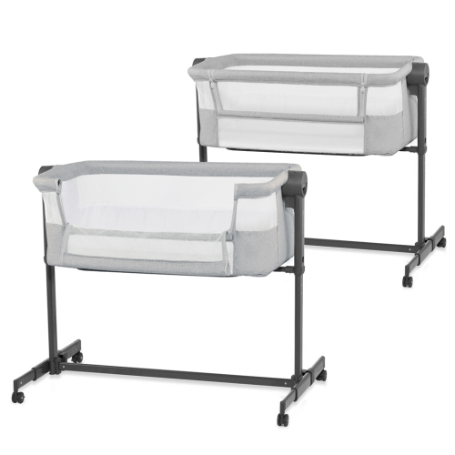 KINDERKRAFT Postýlka dětská polohovatelná Nestee Up2 Full Light Grey