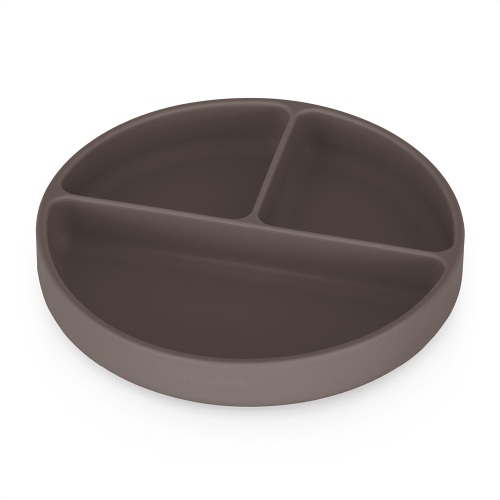 PETITE&MARS Talířek silikonový dělící kulatý Take&Match Bitter Cocoa 6m+