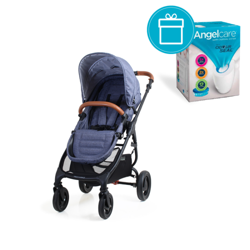 VALCO BABY Kočárek Trend 4 Ultra Denim + koš na pleny Angelcare