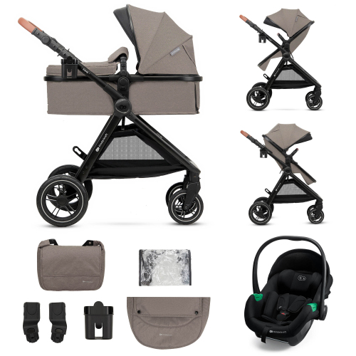 KINDERKRAFT Kočárek kombinovaný 3v1 Esme Sand Beige