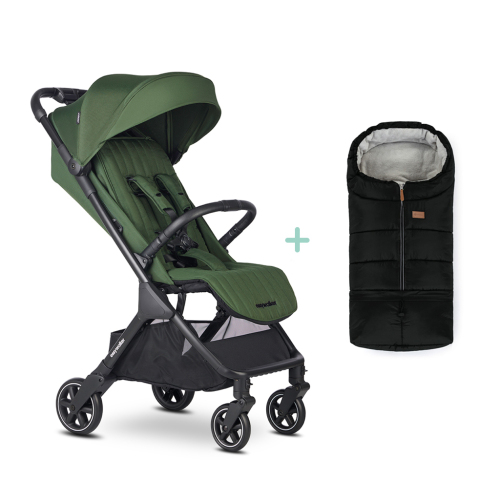EASYWALKER Kočárek sportovní Jackey Deep Green + PETITE&MARS fusak Jibot ZDARMA