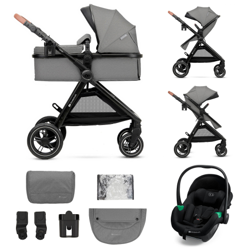 KINDERKRAFT Kočárek kombinovaný 3v1 Esme Moonlight Grey