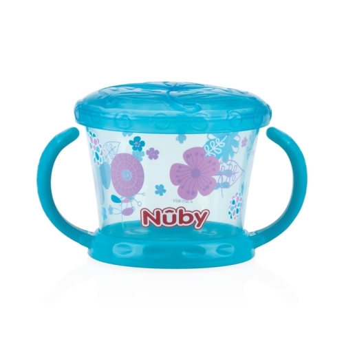NUBY Miska s oušky na svačinu 12 m+, modrá