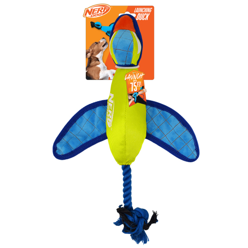 NERF DOG Hračka pro psy Nylonová plyšová kachna s křupavými křídly na házení 42 cm