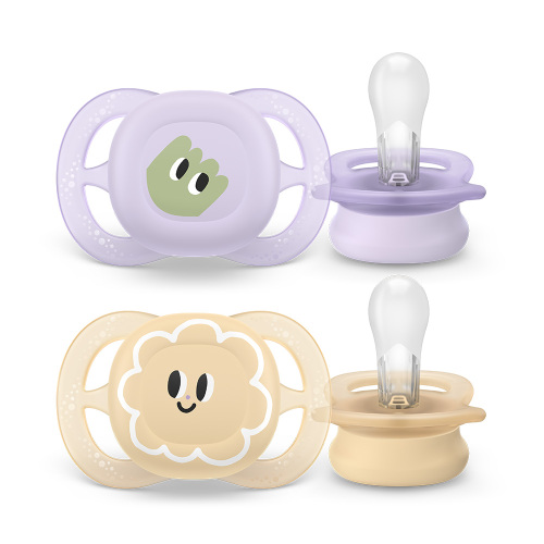 Philips AVENT Šidítko Ultrastart obrázek 0-2m dívka, 2 ks