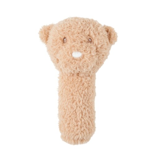 NATTOU Hračka plyšová chrastítko Teddy medvídek 14 cm, 0m+