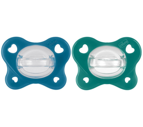 CHICCO Šidítko PhysioForma® Dual Soft modré 16-36m, 2 ks