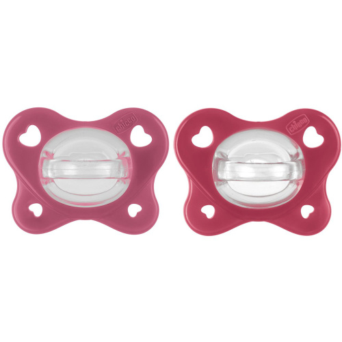 CHICCO Šidítko PhysioForma® Dual Soft růžové 16-36m, 2 ks