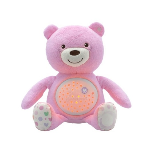 Hračka medvídek s projektorem - růžová