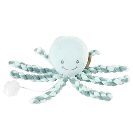 První hračka miminka hrající chobotnička PIU PIU Lapidou coppergreen - mint 0m +