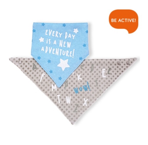 Slintáček malý text modrá 0m+ 2ks