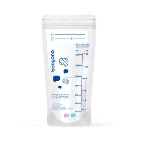 Sáčky na mateřské mléko s indikátorem tepla, 350ml, 20ks