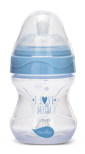 Lahvička Mimic 150ml, Transparent blue