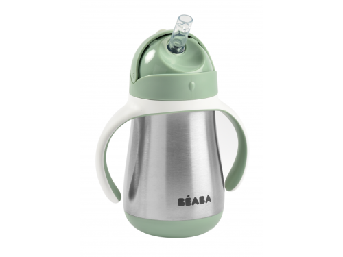 Hrnek termoizolační s brčkem nerez 250ml Sage Green