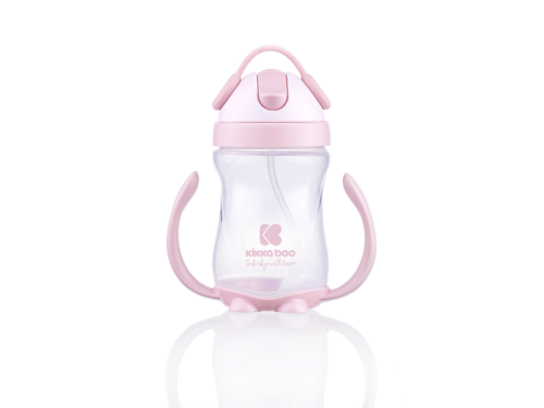 Hrnek se silikonovým brčkem 300ml 12m+ Pink