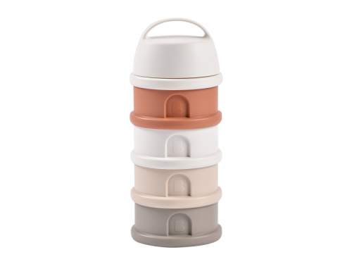 Sada kelímků na sušené mléko / svačinu Cotton White / Terracotta