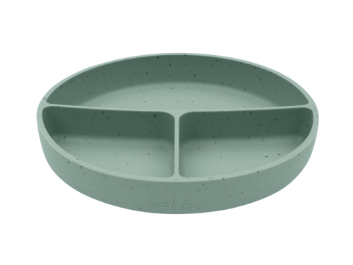 Talíř dělený s přísavkou Platinum Silicone Sage
