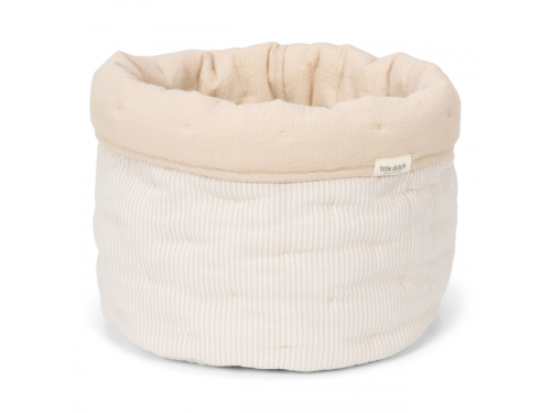 Košík textilní oboustranný velký Pure Soft Beige Stripe