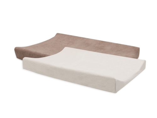 Potah na přebalovací podložku 50x70cm 2 ks froté Milky Coffee/Ivory