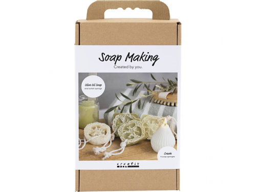 Kreativní sada výroba mýdla Loofah Olive Green