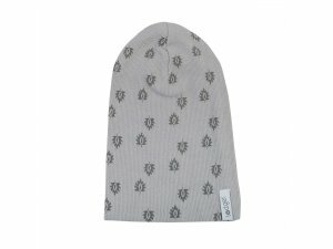 LODGER Beanie Print Rib Sharkskin 0 - 6 měsíců