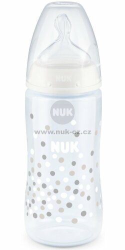 NUK FC+ láhev s kontrolou teploty, 300 ml bílá