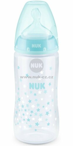 NUK FC+ láhev s kontrolou teploty, 300 ml tyrkysová
