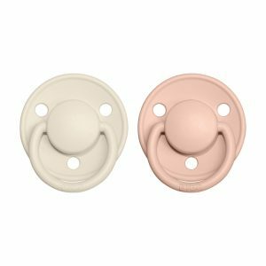 BIBS De Lux dudlíky z přírodního kaučuku 2ks - velikost 1 - ivory - blush